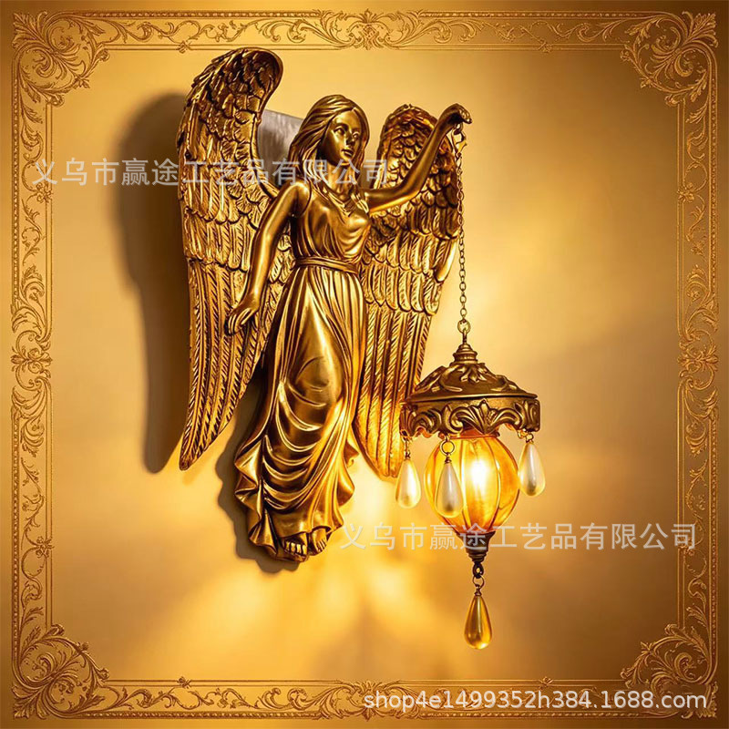 19cm 레진 인어 벽등 무드등 침실등 빈티지 유럽풍  - Resin Art Lamp 리뷰 및 가격