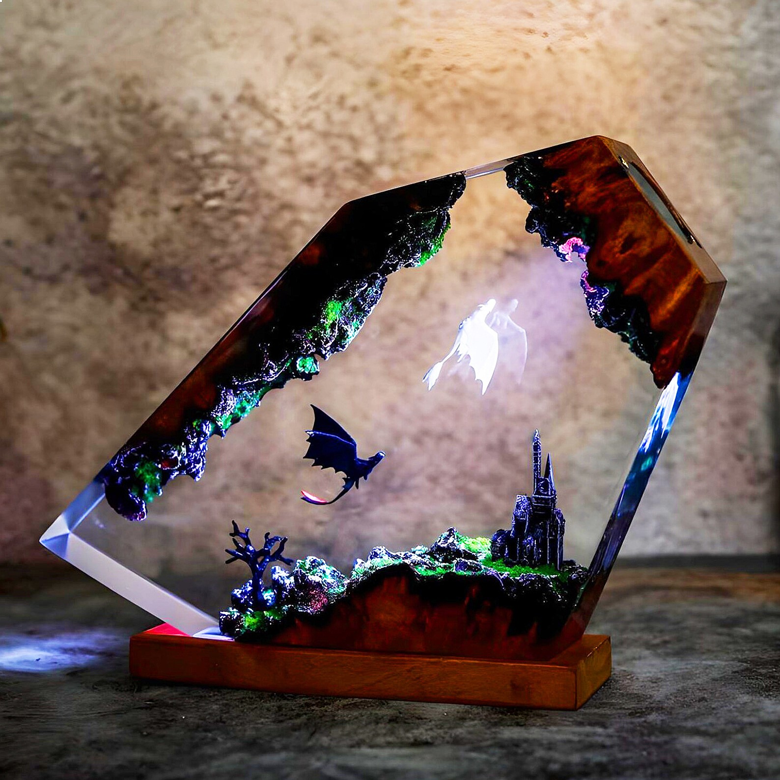 창의적인 레진 야간 조명 침실 램프 보헤미안 홈 데코  - Resin Art Lamp 리뷰 및 가격